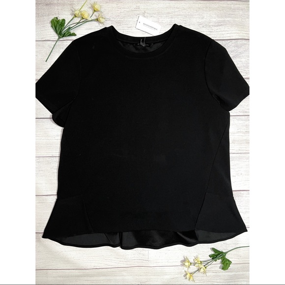 Banana Republic Crew Neck Short Sleeve Panel Detail Top - Picture 11 of 11